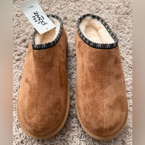 Pawz Women's Microsuede Hazel Clog Slippers With Faux Fur Lining Size: 11